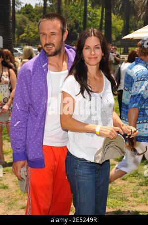 David Arquette und Courteney Cox kommen am 8. Juni 2008 zum "A Time for Heroes" Celebrity Carnival, um der Elizabeth Glaser Pediatric AIDS Foundation im Wadsworth Theatre in Los Angeles, CA, USA, zu nutzen. Foto von Lionel Hahn/ABACAPRESS.COM Stockfoto
