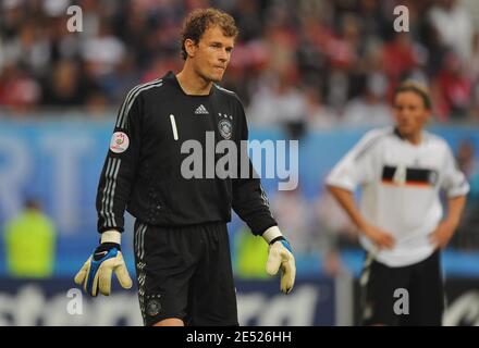 Deutschlands Torwart Jens Lehmann beim UEFA EURO 2008, Gruppe B, Spiel Deutschland gegen Kroatien in Klagenfurt, Österreich, 12. Juni 2008. Kroatien gewann 2:1. Foto von Steeve McMay/Cameleon/ABACAPRESS.COM Stockfoto