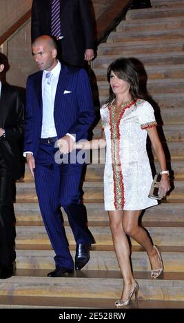 Zinedine Zidane und seine Frau Veronique nehmen am 16. Juni 2008 an der IWC-Uhrenparty im Palais de Chaillot in Paris Teil. Foto von Christophe Guibbaud/ABACAPRESS.COM Stockfoto