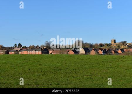 Rothwell in Northamptonshire ist ideal, um East Midlands dort zu erkunden Sind unabhängige Geschäfte Inns Knochen Krypta geführte Touren Land Spaziergänge Vogelbeobachtung Stockfoto