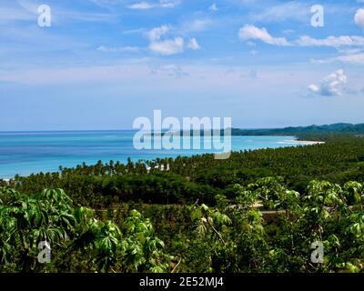 Ein Blick auf Las Terrenas, Dominikanische Republik. Stockfoto