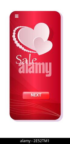 Damen Tag 8 märz Urlaub Sonderangebot Shopping Sale Banner Flyer oder Grußkarte mit Herzen vertikale Vektor-Illustration Stock Vektor