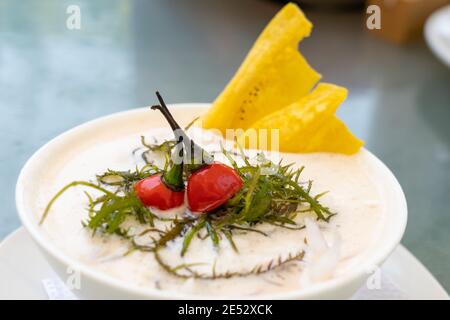 Tigermilch (Leche de tigre) Ist eine beliebte Vorspeise in Peru Stockfoto