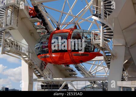 London Eye am Thames South Embankment Stockfoto