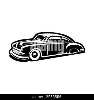 Hot Rod klassischen gesenkt Auto Vektor isoliert Stock Vektor