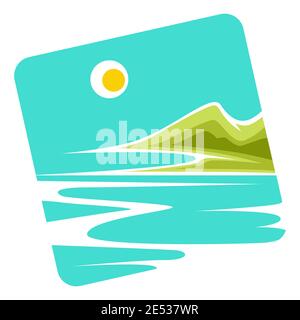 Berge Landschaft isolierte Symbole Corporate Identity Vorlage Vektor Stock Vektor