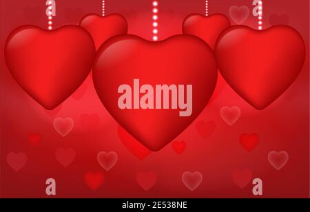 Symbol Herz für Liebe Design Grafik Symbol Herz Konzept Valentinstag Tag Stock Vektor