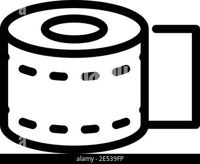Symbol für die Geweberolle. Umriss Tissue Roll Vektor-Symbol für Web-Design isoliert auf weißem Hintergrund Stock Vektor