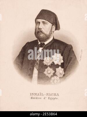 Ismail Pasha, bekannt als Ismail The Magnificent (1830 - 1895), war der Khedive von Ägypten und dem Sudan von den Jahren von 1863 bis 1879, als er auf Geheiß seines Amtes enthoben wurde Stockfoto