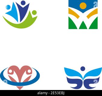 Human Charakter Symbol Logo Design Inspiration Vektor Vorlage Stock Vektor