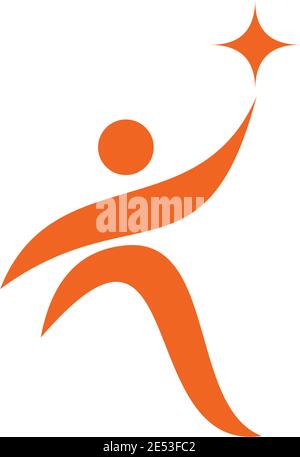 Human Charakter Symbol Logo Design Inspiration Vektor Vorlage Stock Vektor
