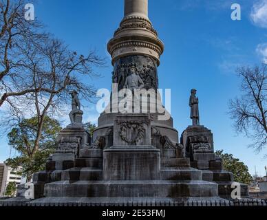 Montgomery, Alabama/USA-20. Januar 2018: Confederate Memorial Monument erbaut im Jahr 1886 auf dem Gelände der Landeshauptstadt., erinnert an Alabamier, die Fough Stockfoto