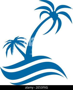 Kokospalme Symbol Logo Design Inspiration Vektor Vorlage Stock Vektor
