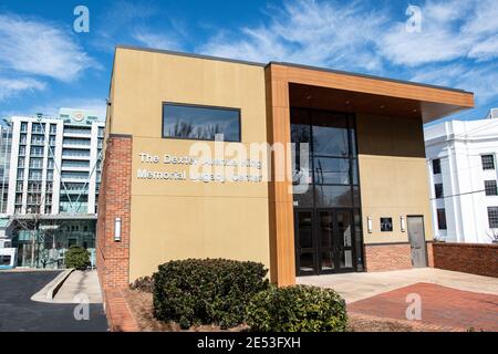 Montgomery, Alabama/USA-20. Januar 2018: Das Dexter Avenue King Memorial Legacy Center ist eine Erweiterung des Dexter Avenue King Memorial Baptist Chu Stockfoto