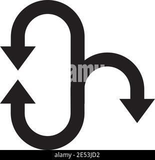 Pfeil Weg Pfad Symbol Logo Design Inspiration Vektor Vorlage Stock Vektor
