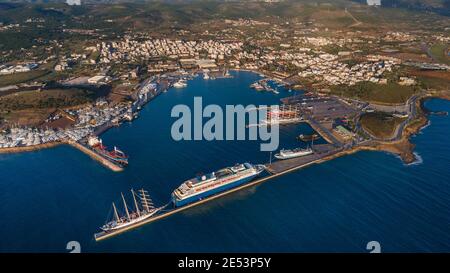 Lavrion Port in Eat Attica, Griechenland Stockfoto