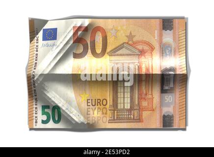 Alte 50 Euro Banknoten Stock Foto Deutschland, Steuern, Rechnungswesen, Beratung, Alterungsprozess Stockfoto