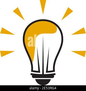 Lampe Glühbirne Logo Design Inspiration Vektor Symbol Vorlage Stock Vektor