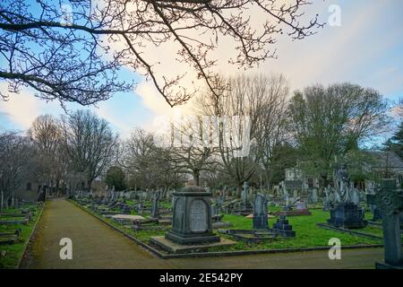 Westminster Friedhof in Hanwell. Fototermin: Samstag, 23. Januar 2021. Foto: Roger Garfield/Alamy Stockfoto