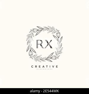 RX Beauty Vektor anfängliche Logo Kunst, Handschrift Logo der ursprünglichen Signatur, Hochzeit, Mode, jewerly, Boutique, floral und botanisch mit kreativen temp Stock Vektor