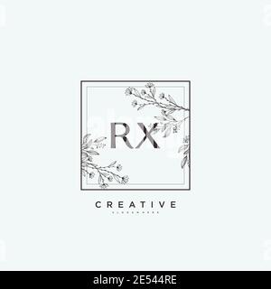 RX Beauty Vektor anfängliche Logo Kunst, Handschrift Logo der ursprünglichen Signatur, Hochzeit, Mode, jewerly, Boutique, floral und botanisch mit kreativen temp Stock Vektor