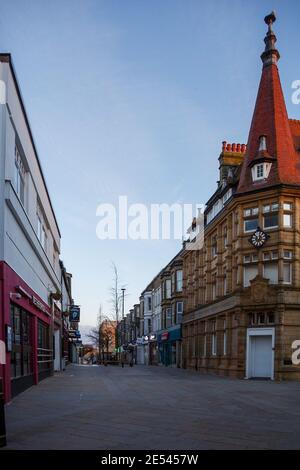 Euston Rd, Morecambe, Lancashire, Großbritannien. Januar 2021. Euston Road ist leer, da COVID-19-Beschränkungen bestehen bleiben Kredit: PN News/Alamy Live News Stockfoto