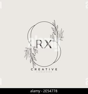 RX Beauty Vektor anfängliche Logo Kunst, Handschrift Logo der ursprünglichen Signatur, Hochzeit, Mode, jewerly, Boutique, floral und botanisch mit kreativen temp Stock Vektor