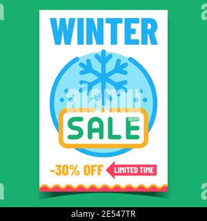 Winter Sale Creative Werbebanner Vektor Stock Vektor