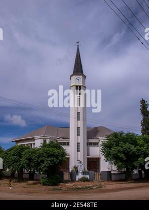 Olifantshoek, Südafrika - die holländische reformierte Kirche ist ein Wahrzeichen in dem kleinen Dorf Nordkap Stockfoto