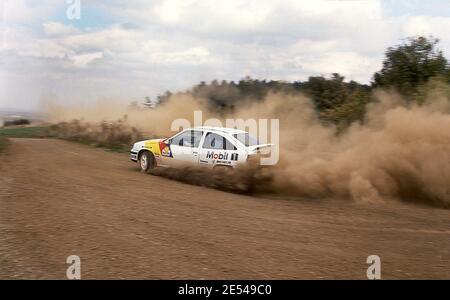 Malcolm Wilson testet seinen Vauxhall Astra GTE 16v Rallye-Auto Am Millbrook Proving Ground UK 1989 Stockfoto