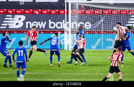 Yeray Alvarez vom Athletic Club erzielte sein Tor während der spanischen Meisterschaft La Liga Fußballspiel zwischen Athletic Club und Getafe CF am 25. Januar 2021 im San Mames Stadion in Bilbao, Spanien - Foto Inigo Larreina / Spanien DPPI / DPPI / LiveMedia Stockfoto