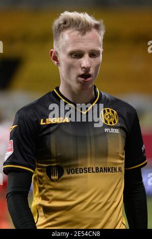 KERKRADE, NIEDERLANDE - JANUAR 24: Patrick PflŸcke von Roda JC während des niederländischen Keukenkampioendivision-Spiels zwischen Roda JC und FC Utrecht U23 auf Par Stockfoto
