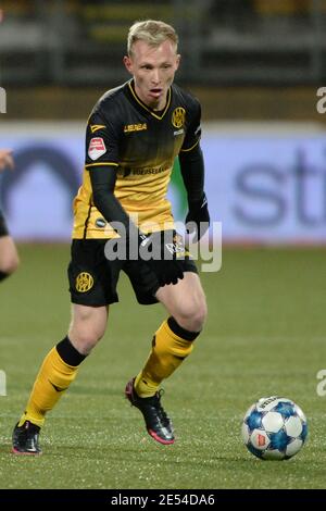 KERKRADE, NIEDERLANDE - JANUAR 24: Patrick PflŸcke von Roda JC während des niederländischen Keukenkampioendivision-Spiels zwischen Roda JC und FC Utrecht U23 auf Par Stockfoto