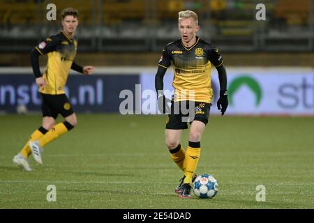 KERKRADE, NIEDERLANDE - JANUAR 24: Patrick PflŸcke von Roda JC während des niederländischen Keukenkampioendivision-Spiels zwischen Roda JC und FC Utrecht U23 auf Par Stockfoto