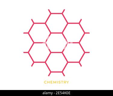 Einfache chemische Formel und Symbol für die Moleküllinie. Symbol und Zeichen Vektor Illustration Design. Isoliert auf weißem Hintergrund. Stock Vektor