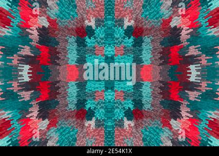 Abstrakt extrudiert bunten Hintergrund. Extrudierte Textur. Farbenfroher geometrischer Hintergrund. 3D Abbildung. Hintergrund extrudieren. Stockfoto