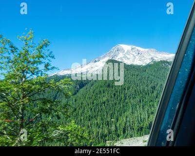 Der Mount Rainier National Park ist ein amerikanischer Nationalpark Im Südosten Pierce County und Nordosten Lewis County in Washington Staat.der Park wa Stockfoto