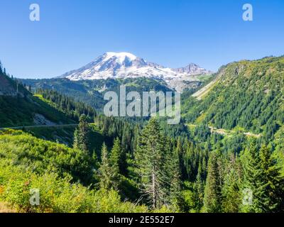 Der Mount Rainier National Park ist ein amerikanischer Nationalpark Im Südosten Pierce County und Nordosten Lewis County in Washington Staat.der Park wa Stockfoto