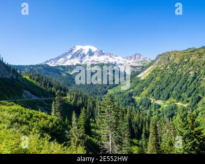 Der Mount Rainier National Park ist ein amerikanischer Nationalpark Im Südosten Pierce County und Nordosten Lewis County in Washington Staat.der Park wa Stockfoto