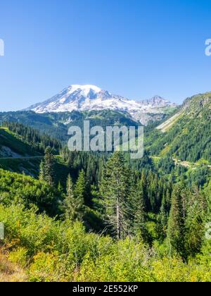 Der Mount Rainier National Park ist ein amerikanischer Nationalpark Im Südosten Pierce County und Nordosten Lewis County in Washington Staat.der Park wa Stockfoto