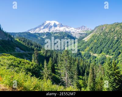 Der Mount Rainier National Park ist ein amerikanischer Nationalpark Im Südosten Pierce County und Nordosten Lewis County in Washington Staat.der Park wa Stockfoto