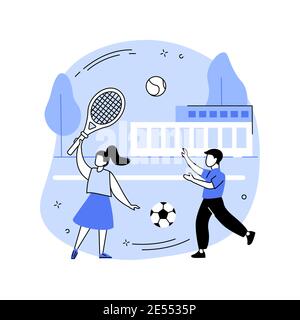 Schule Sport Team abstrakte Konzept Vektor Illustration. Stock Vektor