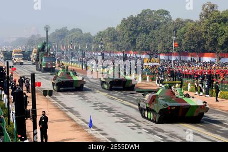 Neu Delhi. Januar 2021. Die 72. Parade zum Republic Day findet am 26. Januar 2021 in Neu-Delhi, Indien, statt. Quelle: Partha Sarkar/Xinhua/Alamy Live News Stockfoto
