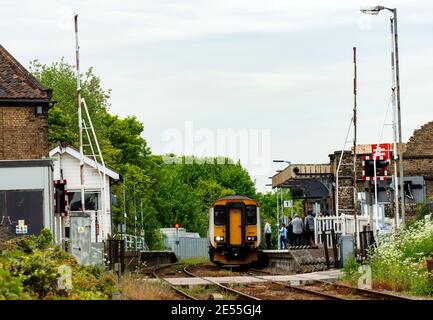 Saxmundham Bahnhof suffolk UK Stockfoto