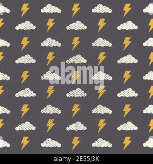 Vektor Nahtlose Grunge Wolke Muster, Abstrakter Hintergrund-02 Stock Vektor