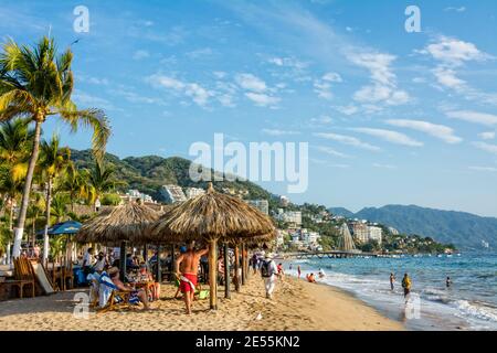 Olas Atlas Beach (Playa Olas Atlas); Puerto Vallarta, Jalisco, Mexiko. Stockfoto