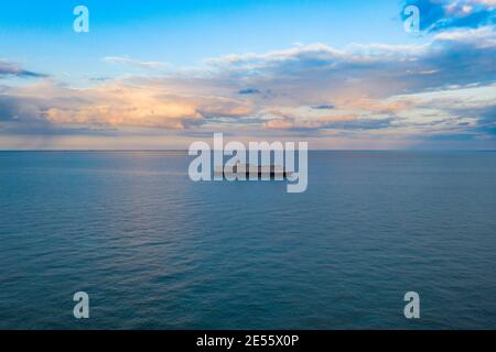 Southwold Pier mit einer Fähre im Osten Englands. Stockfoto