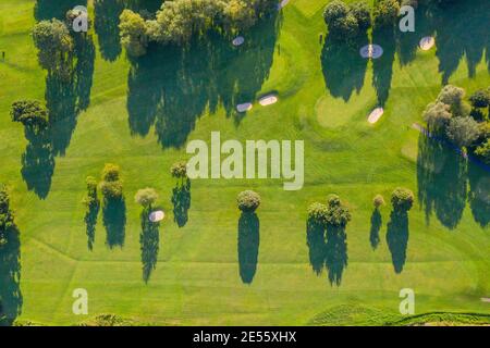 Luftaufnahme des Marriott Bonvoy St Pierre Golf Hotels. Stockfoto