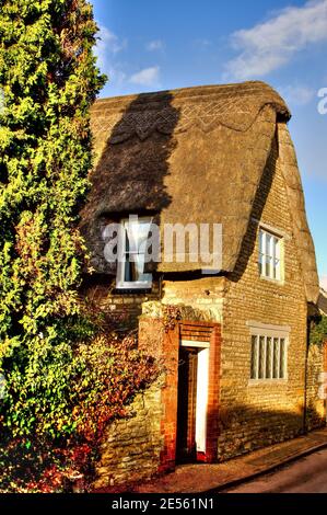 Reetdach in England Stockfoto