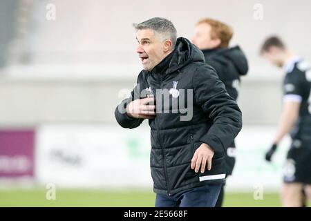 Zwickau, Deutschland. 26. Jan, 2021. firo: 01/26/2021 Fußball: Fußball: Archivfotos 3. Bundesliga-Saison 2020/21 MSV Duisburg - FSV Zwickau im Bild: Trainer Gino Lettieri, MSV Duisburg, Gabor Krieg/PICTURE POINT/firosportphoto Quelle: dpa/Alamy Live News Stockfoto